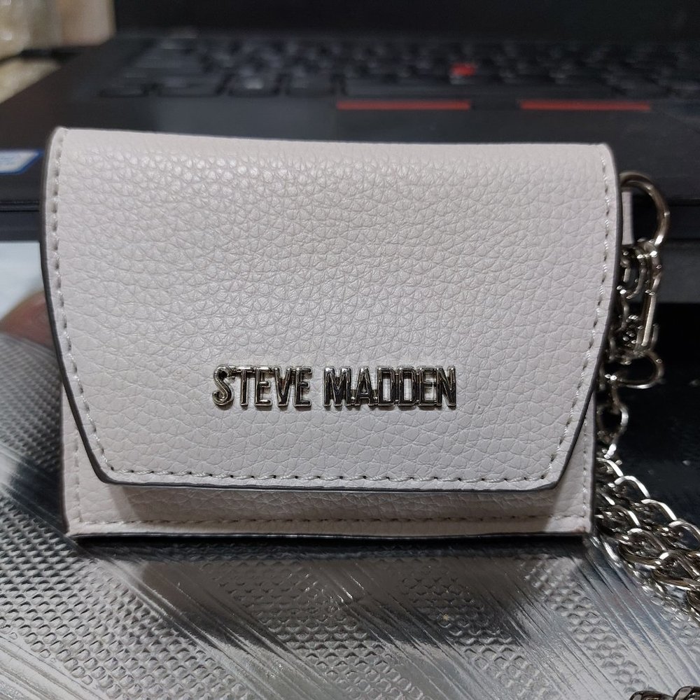 Steve Madden Clip On Pouches Keychain Handbag Mini Bags Wallet Mirror Inside